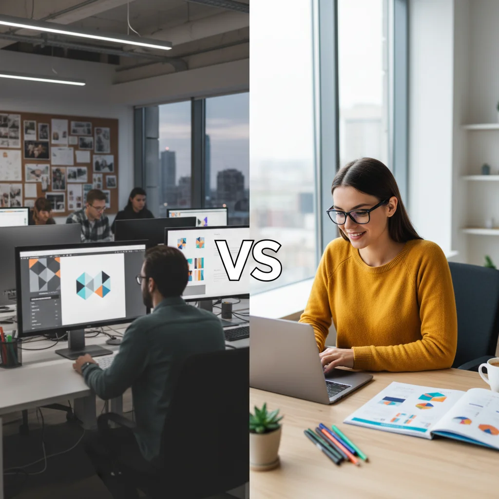 Agency team versus solo entrepreneur comparison