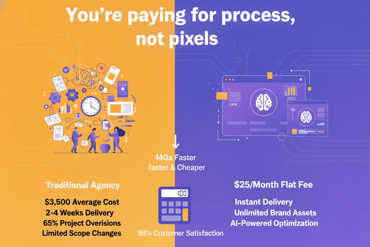 You're paying for process, not pixels